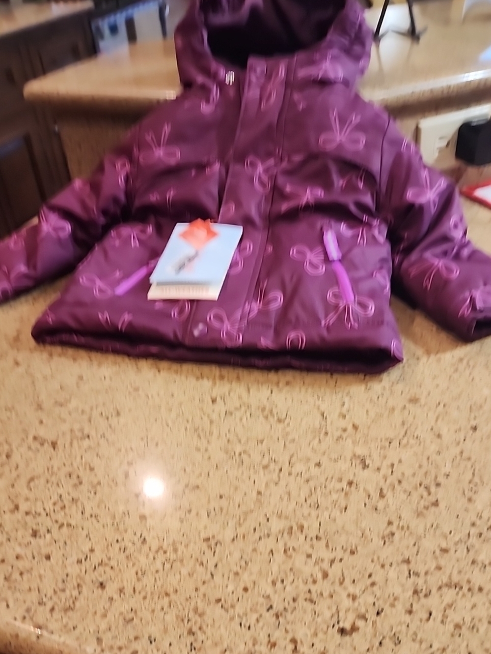 NWT GIRL'S 18 MNTH CAT AND JACK 3 IN ONE HOODED COAT.